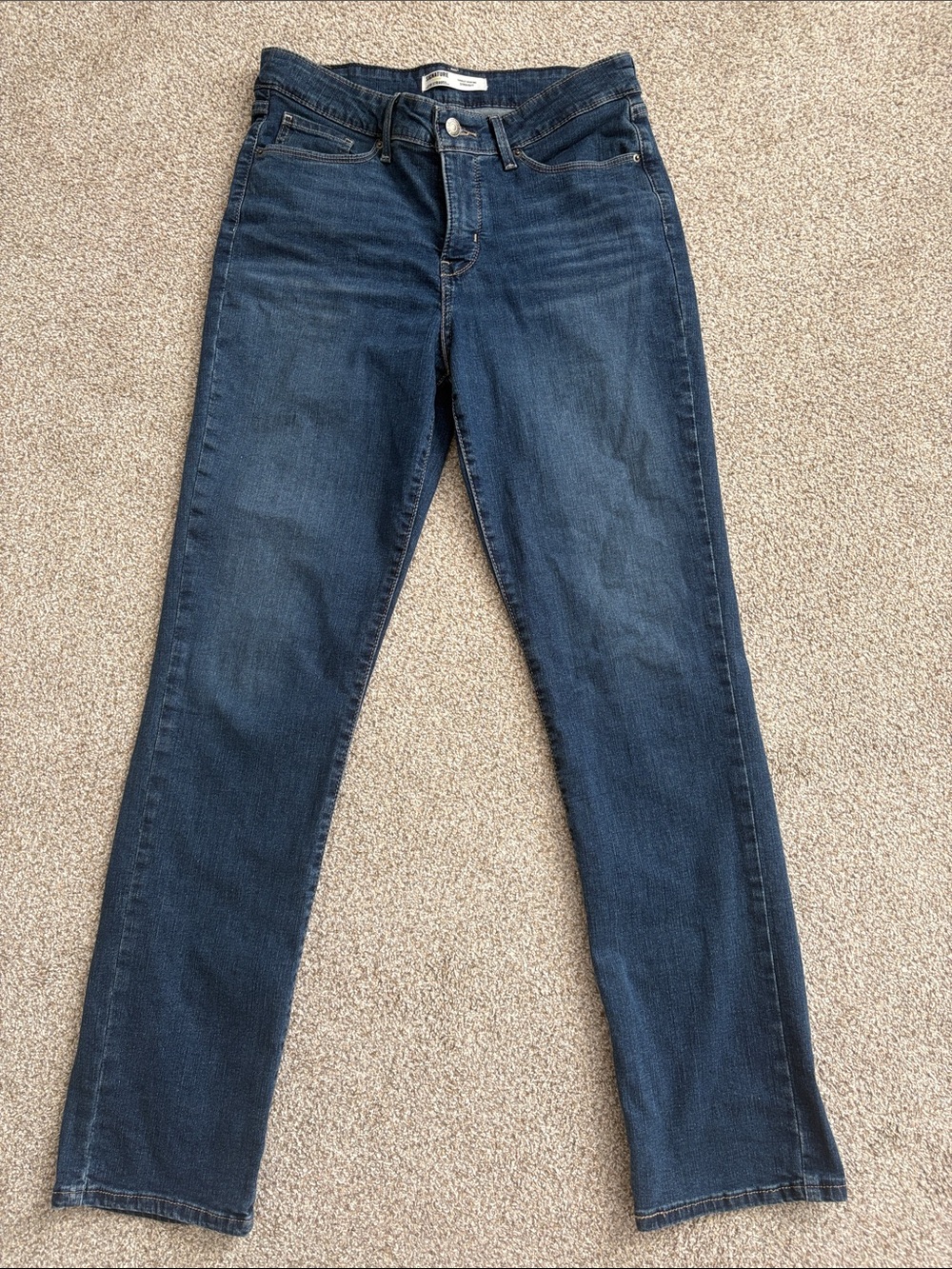 Signature by Levi Strauss Women's Straight Leg Jeans in Dark Blue